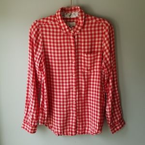 Lucky Brand Red Plaid Flannel NWT Size Small